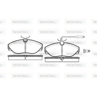 Jeu de 4 plaquettes de frein avant WOKING OEM 9945788
