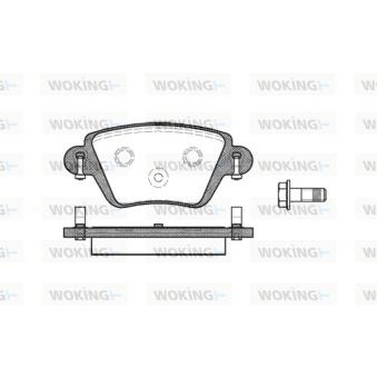 Jeu de 4 plaquettes de frein arrière WOKING OEM 1S712M008AD