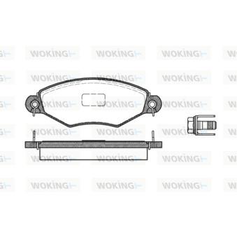 Jeu de 4 plaquettes de frein avant WOKING OEM 425212