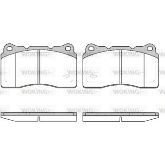 Jeu de 4 plaquettes de frein avant WOKING OEM 410609317R