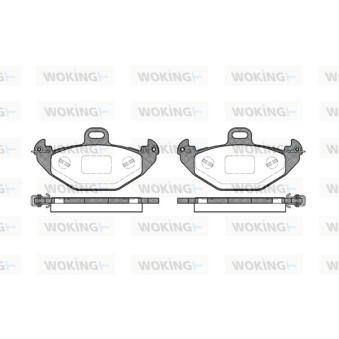 Jeu de 4 plaquettes de frein arrière WOKING OEM 7701205491 Jeu de 4 plaquettes de frein arrière WOKING OEM 7701205491