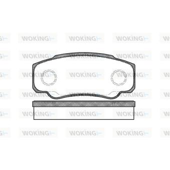 Jeu de 4 plaquettes de frein arrière WOKING OEM 425247