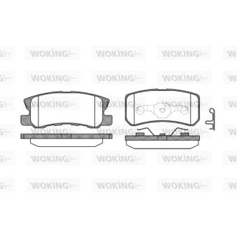 Jeu de 4 plaquettes de frein arrière WOKING OEM 425448
