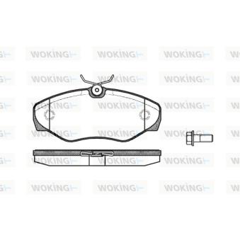 Jeu de 4 plaquettes de frein avant WOKING OEM 4414021