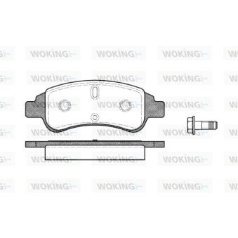 Jeu de 4 plaquettes de frein avant WOKING OEM 1617292380