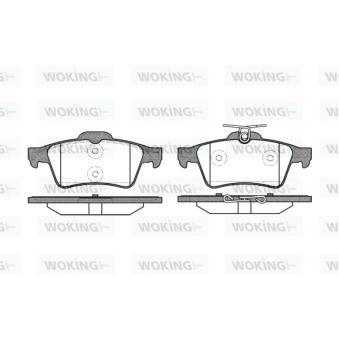 Jeu de 4 plaquettes de frein arrière WOKING OEM BPYK2648Z
