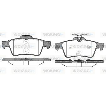 Jeu de 4 plaquettes de frein arrière WOKING OEM 4254A8