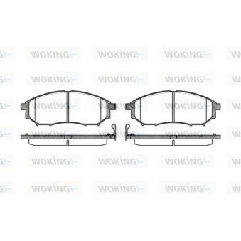 Jeu de 4 plaquettes de frein avant WOKING OEM D10605X00A Jeu de 4 plaquettes de frein avant WOKING OEM D10605X00A