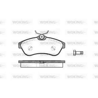 Jeu de 4 plaquettes de frein avant WOKING OEM 425237