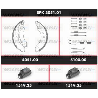 Kit de freins, freins à tambours WOKING [SPK 3051.01]