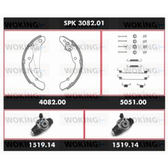 Kit de freins, freins à tambours WOKING [SPK 3082.01]