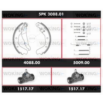 Kit de freins, freins à tambours WOKING [SPK 3088.01]