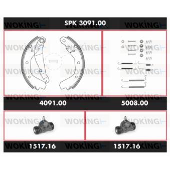 Kit de freins, freins à tambours WOKING [SPK 3091.00]