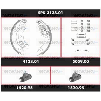 Kit de freins, freins à tambours WOKING [SPK 3138.01]