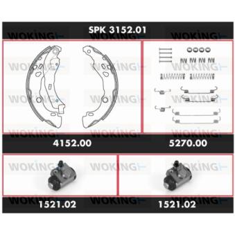 Kit de freins, freins à tambours WOKING SPK 3152.01 pour CITROEN C3 1.1 i - 60cv