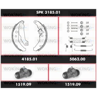 Kit de freins, freins à tambours WOKING [SPK 3185.01]