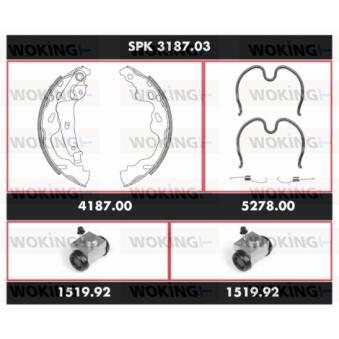 Kit de freins, freins à tambours WOKING [SPK 3187.03]