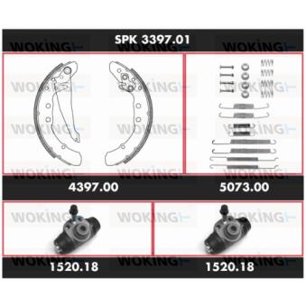 Kit de freins, freins à tambours WOKING [SPK 3397.01]