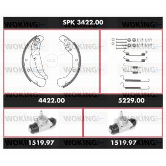 Kit de freins, freins à tambours WOKING [SPK 3422.00]