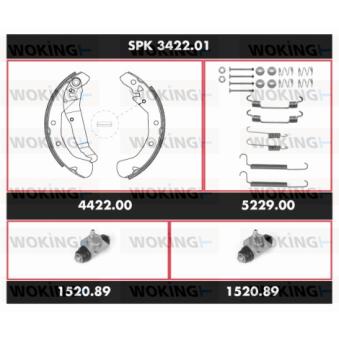 Kit de freins, freins à tambours WOKING [SPK 3422.01]