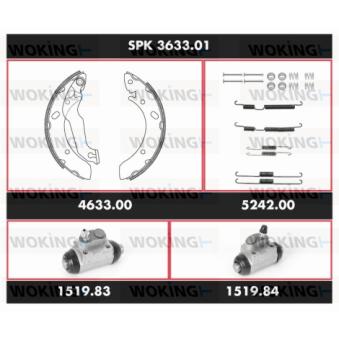 Kit de freins, freins à tambours WOKING [SPK 3633.01]
