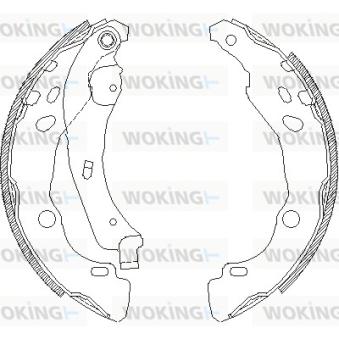 Jeu de mâchoires de frein WOKING Z4152.00 pour TOYOTA COROLLA 1.2 THP 110 - 110cv