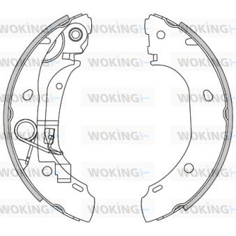 Jeu de mâchoires de frein WOKING OEM 77362286