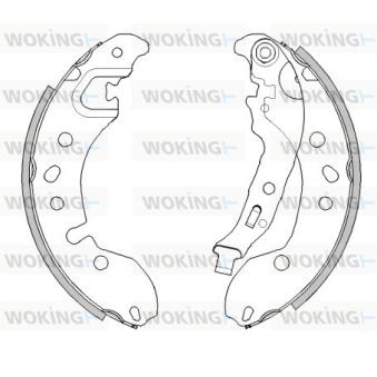 Jeu de mâchoires de frein WOKING OEM 440601843R