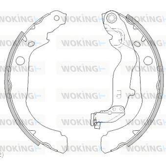 Jeu d'axes d'étriers de freins WOKING OEM 440607493R