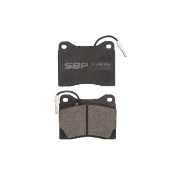 Jeu de 4 plaquettes de frein avant SBP OEM 04377345 Jeu de 4 plaquettes de frein avant SBP OEM 04377345