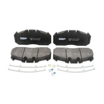 Jeu de 4 plaquettes de frein avant SBP OEM 5001855646