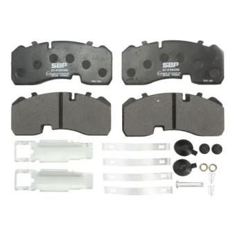 Jeu de 4 plaquettes de frein arrière SBP OEM 0980108150