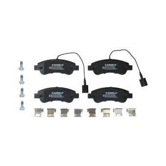 Jeu de 4 plaquettes de frein arrière KAMOKA OEM 1614412180 Jeu de 4 plaquettes de frein arrière KAMOKA OEM 1614412180