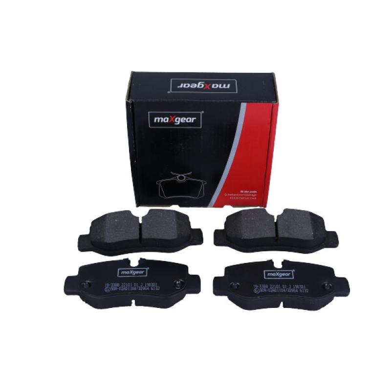 Jeu de 4 plaquettes de frein arrière MAXGEAR 19-3388 - Visuel 1