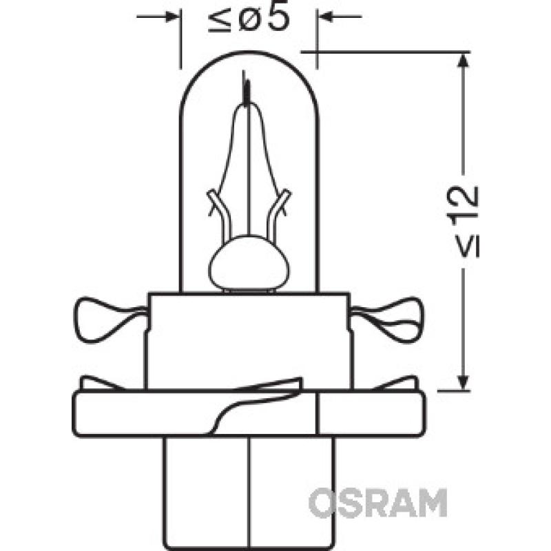 Ampoule, éclairage des instruments OSRAM 2352MFX6 - Visuel 1