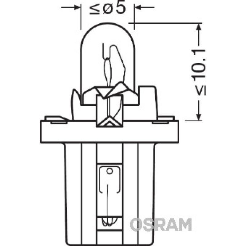 Ampoule, éclairage des instruments OSRAM 2722MFX - Visuel 1