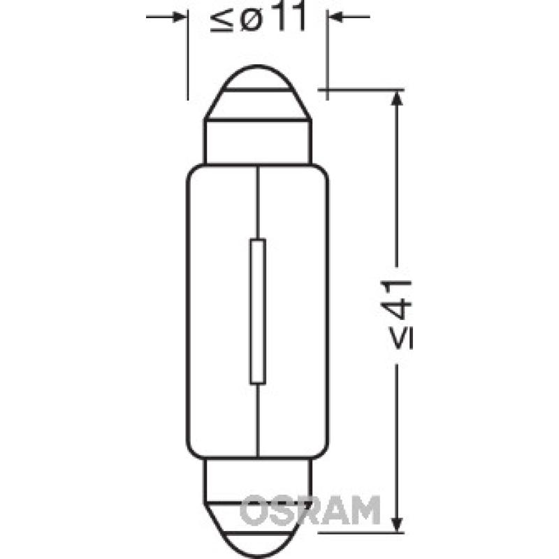 Ampoule, éclairage intérieur OSRAM 6411 - Visuel 1