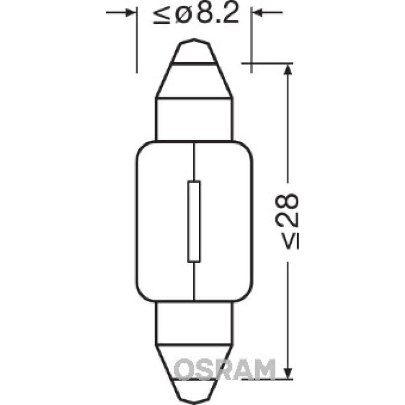 Ampoule, éclairage intérieur OSRAM 6428 - Visuel 1