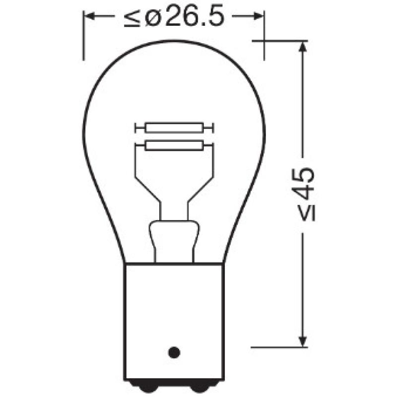 Ampoule, feu stop/feu arrière OSRAM 7225 - Visuel 1