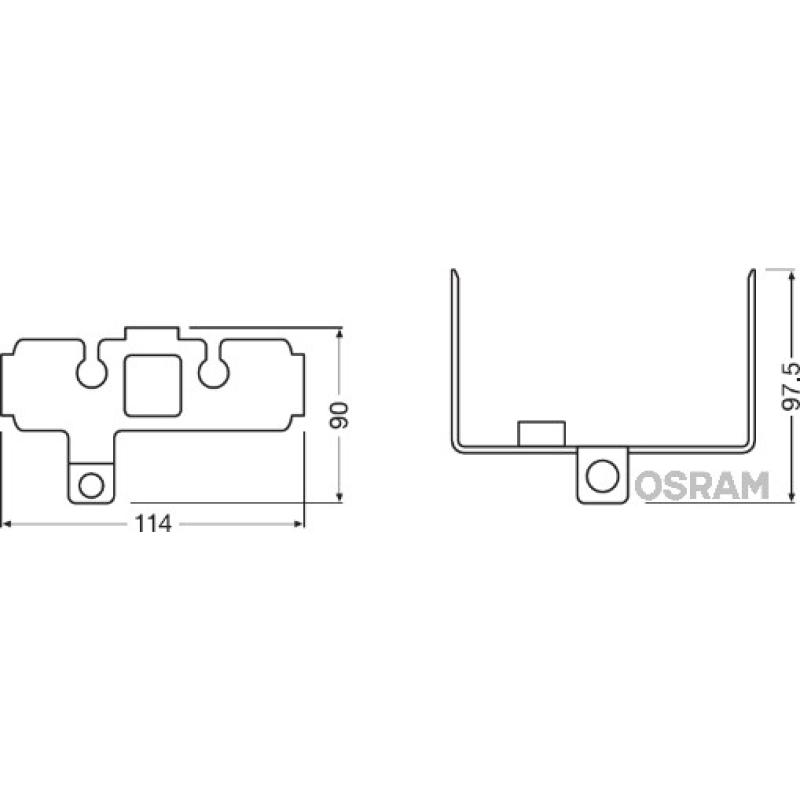 Support, phare antibrouillard OSRAM LEDFOG101-INF-M - Visuel 1