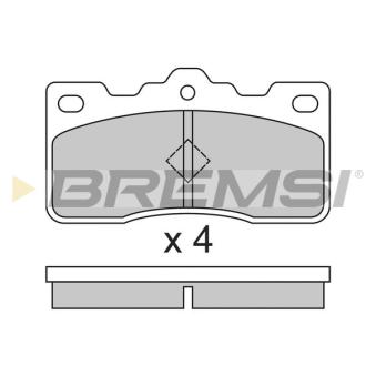 Jeu de 4 plaquettes de frein arrière BREMSI [BP2306]