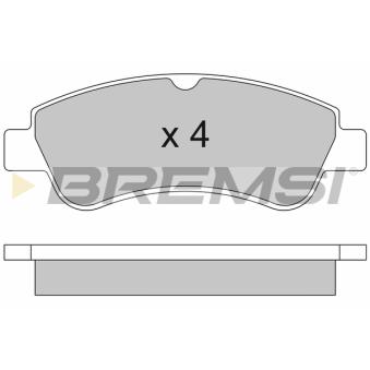Jeu de 4 plaquettes de frein avant BREMSI OEM 1617292380