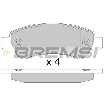 Jeu de 4 plaquettes de frein arrière BREMSI OEM 71772817 Jeu de 4 plaquettes de frein arrière BREMSI OEM 71772817