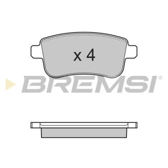 Jeu de 4 plaquettes de frein arrière BREMSI OEM 440601416R
