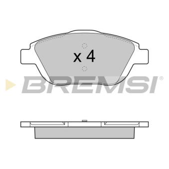 Jeu de 4 plaquettes de frein avant BREMSI OEM 1611837880
