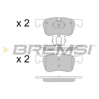 Jeu de 4 plaquettes de frein avant BREMSI OEM 34106884243