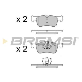 Jeu de 4 plaquettes de frein avant BREMSI OEM 34118854999