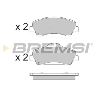 Jeu de 4 plaquettes de frein avant BREMSI OEM 1647863480 Jeu de 4 plaquettes de frein avant BREMSI OEM 1647863480