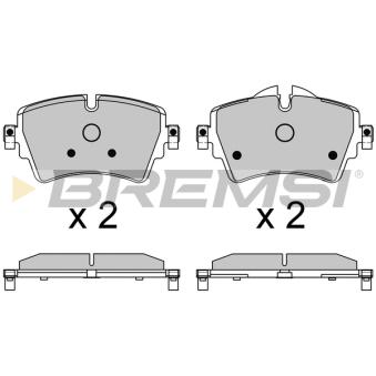 Jeu de 4 plaquettes de frein avant BREMSI [BP3639CE]