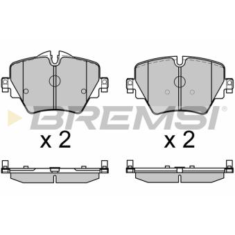 Jeu de 4 plaquettes de frein avant BREMSI OEM 04465WAA02